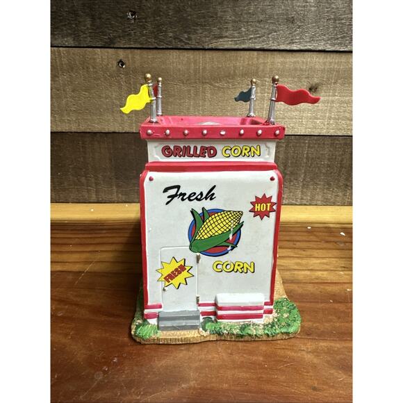 Lemax Carnival Corn Stand Amusement Park Booth Decor Village Collection In Box - Picture 4 of 7